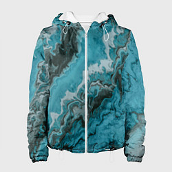 Женская куртка Тёмно-синие разливающиеся краски