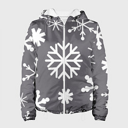 Куртка с капюшоном женская Snow in grey, цвет: 3D-белый