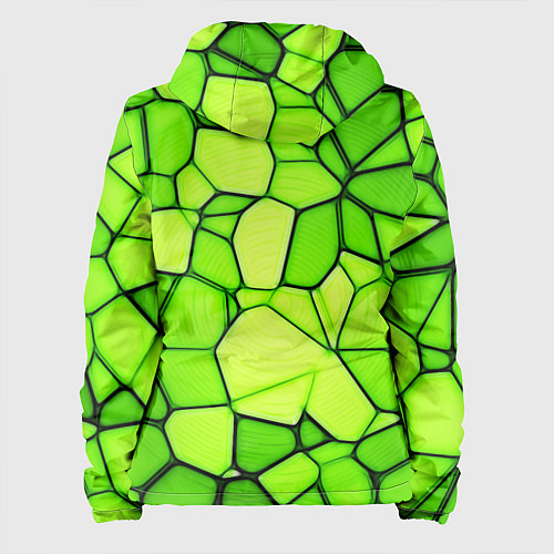 Женская куртка Неоновые салатовые осколки / 3D-Белый – фото 2