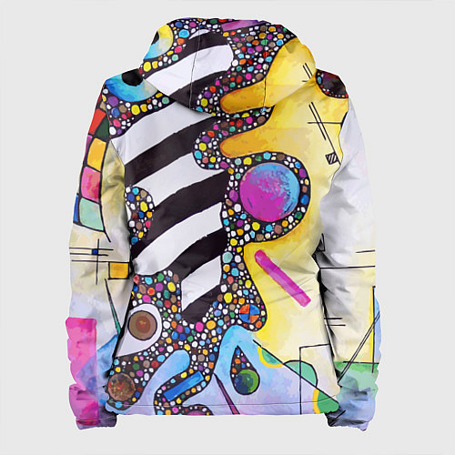 Женская куртка Василий Кандинский Абстрактная композиция / 3D-Белый – фото 2