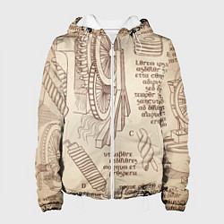 Женская куртка Чертежи машин Леонардо да Винчи