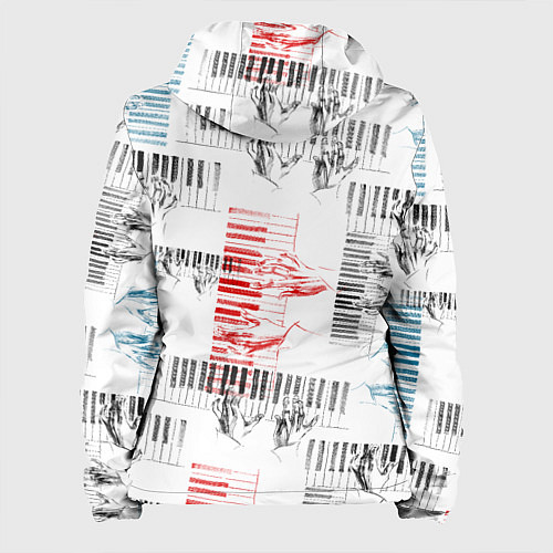 Женская куртка Играем джаз / 3D-Белый – фото 2