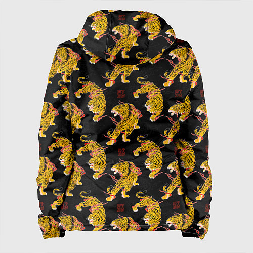 Женская куртка Золотые японские тигры / 3D-Белый – фото 2