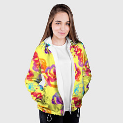 Куртка с капюшоном женская Радужные девушки, цвет: 3D-белый — фото 2