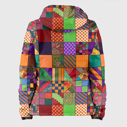 Женская куртка Разноцветные лоскуты от нейросети / 3D-Белый – фото 2
