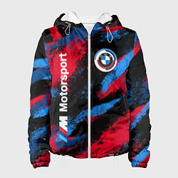 Куртка с капюшоном женская BMW - буйство красок, цвет: 3D-белый
