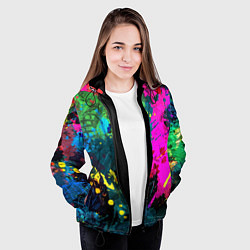 Куртка с капюшоном женская Всплеск эмоций, цвет: 3D-черный — фото 2