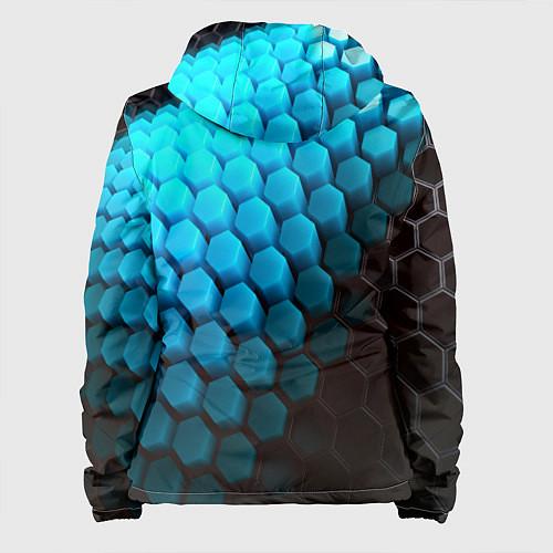 Женская куртка Abstraction neon blue / 3D-Белый – фото 2