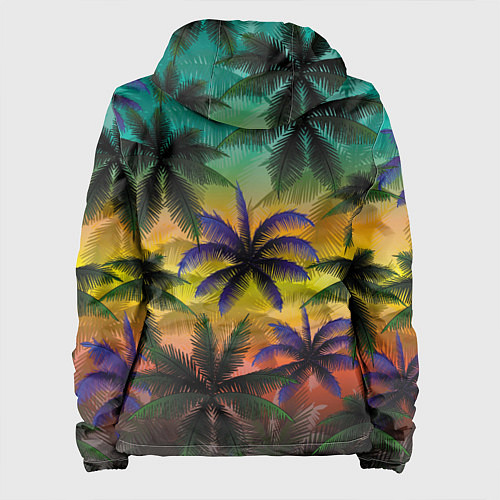 Женская куртка Кроны пальм, Багамы / 3D-Белый – фото 2