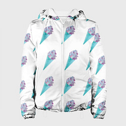 Куртка с капюшоном женская Vaporwave ice cream, цвет: 3D-белый