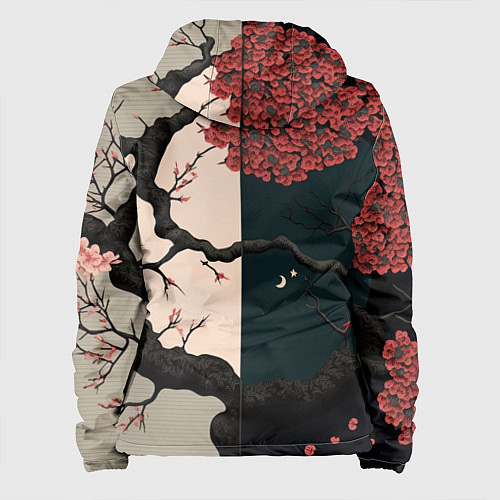 Женская куртка Равновесие сакуры / 3D-Черный – фото 2
