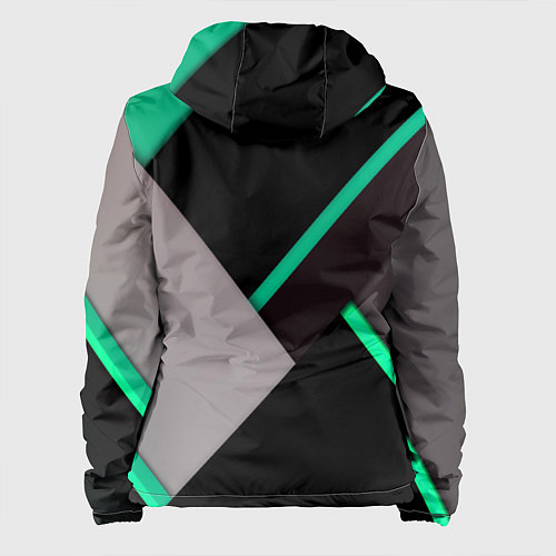 Женская куртка Спортивная геометрия линии / 3D-Черный – фото 2