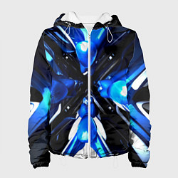 Куртка с капюшоном женская Digital abstract fractal, цвет: 3D-белый