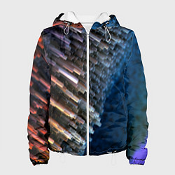 Куртка с капюшоном женская Shape grey abstract, цвет: 3D-белый