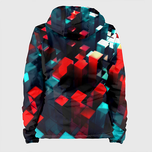 Женская куртка Digital abstract cube / 3D-Белый – фото 2