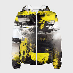 Женская куртка Черно-желтая абстракция, нейросеть