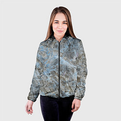 Куртка с капюшоном женская Паутина белая, цвет: 3D-черный — фото 2