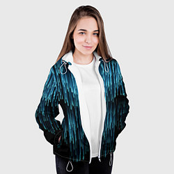 Куртка с капюшоном женская Falling rays, цвет: 3D-белый — фото 2