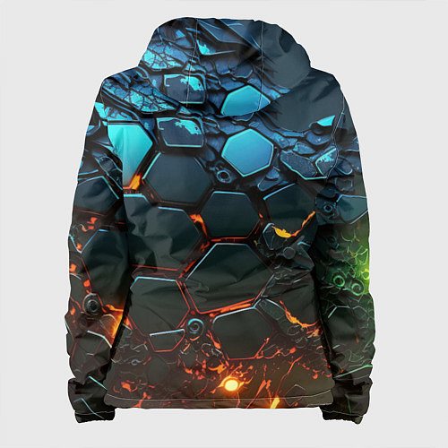 Женская куртка Объемные разломленные плитки / 3D-Черный – фото 2