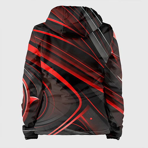 Женская куртка Black and red abstract / 3D-Белый – фото 2