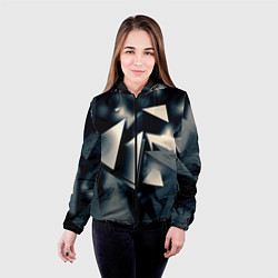Куртка с капюшоном женская Dark abstraction, цвет: 3D-черный — фото 2