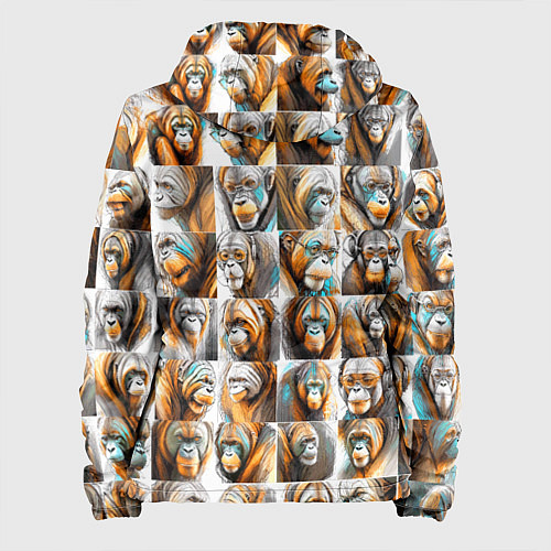 Женская куртка Орангутаны / 3D-Черный – фото 2