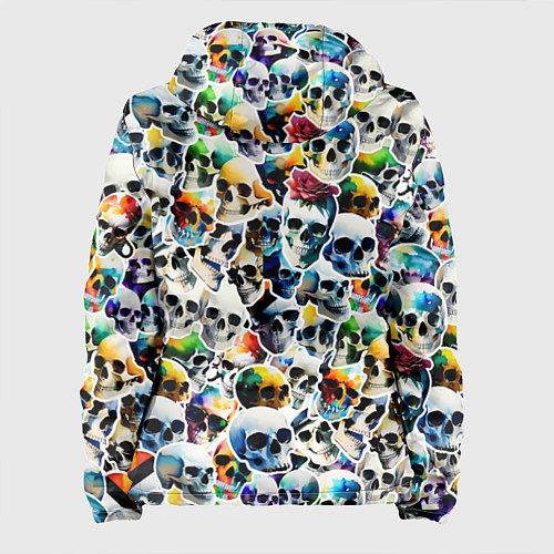 Женская куртка Акварельные черепа / 3D-Белый – фото 2