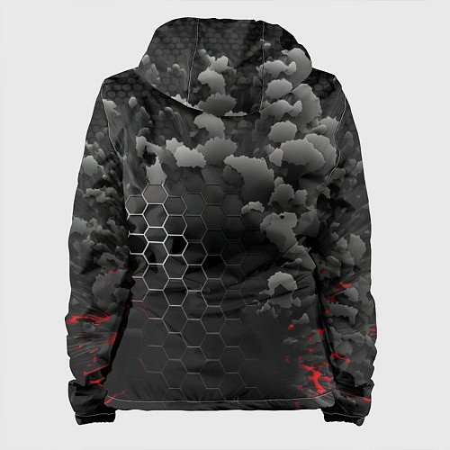 Женская куртка Взрыл черных плит и обломки / 3D-Черный – фото 2