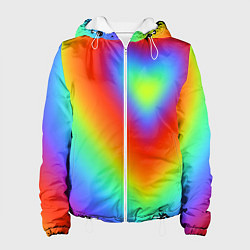 Женская куртка Сердце - радужный градиент