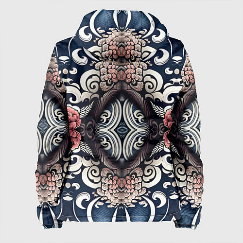 Женская куртка Irezumi style: девушка и синие узоры / 3D-Черный – фото 2