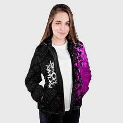 Куртка с капюшоном женская My Chemical Romance rock legends: по-вертикали, цвет: 3D-черный — фото 2