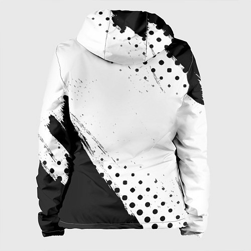 Женская куртка Bon Jovi и рок символ на светлом фоне / 3D-Белый – фото 2