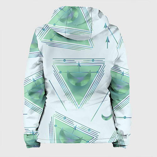 Женская куртка Луна в треугольнике / 3D-Черный – фото 2