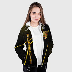 Куртка с капюшоном женская Porsche - Gold line, цвет: 3D-белый — фото 2