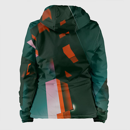 Женская куртка Сюрреалистичные геометрические фигуры / 3D-Черный – фото 2