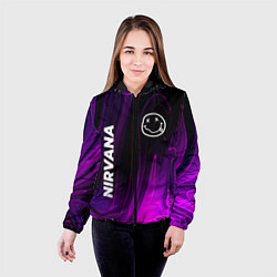 Куртка с капюшоном женская Nirvana violet plasma, цвет: 3D-черный — фото 2