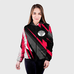 Куртка с капюшоном женская Daewoo fast lines, цвет: 3D-черный — фото 2