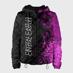 Куртка с капюшоном женская Crystal Castles rock legends: по-вертикали, цвет: 3D-черный