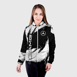 Куртка с капюшоном женская Mercedes benz - white color, цвет: 3D-белый — фото 2