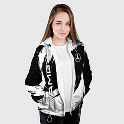 Куртка с капюшоном женская Mercedes benz - white color, цвет: 3D-белый — фото 2