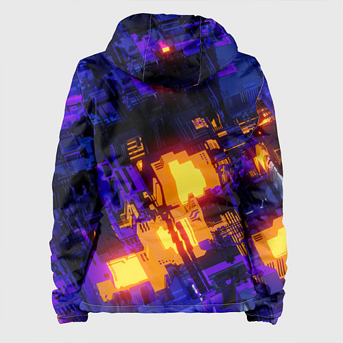 Женская куртка Фиолетовая и оранжевая схема / 3D-Белый – фото 2