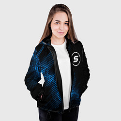 Куртка с капюшоном женская Skillet звуковая волна, цвет: 3D-черный — фото 2