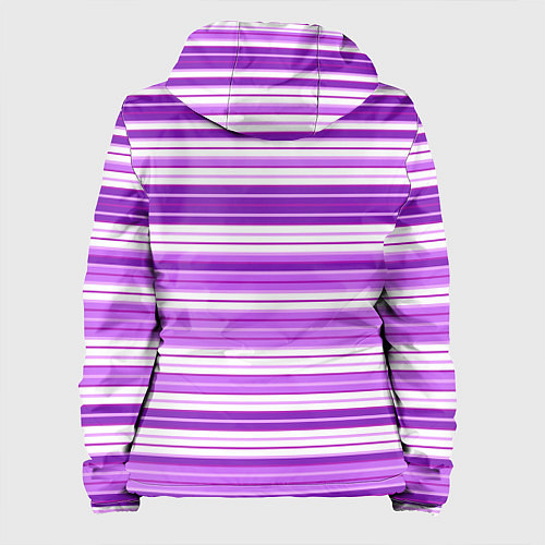 Женская куртка Фиолетовые полосы / 3D-Белый – фото 2