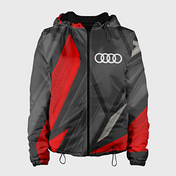 Куртка с капюшоном женская Audi sports racing, цвет: 3D-черный