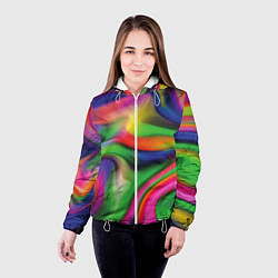 Куртка с капюшоном женская Bright colors, цвет: 3D-белый — фото 2