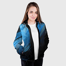 Куртка с капюшоном женская Black blue style, цвет: 3D-черный — фото 2
