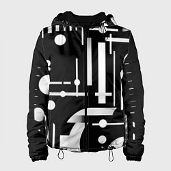 Куртка с капюшоном женская Геометрическая игра, цвет: 3D-черный