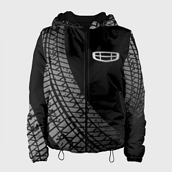 Куртка с капюшоном женская Geely tire tracks, цвет: 3D-черный