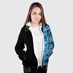 Куртка с капюшоном женская Ахегао из аниме, цвет: 3D-белый — фото 2