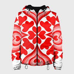 Женская куртка Узор из многих сердечек